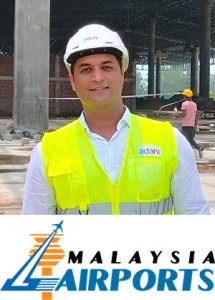 Gaurang Harit with Malaysian Airports logo