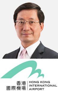Fred Lam with Hong Kong International Airport logo