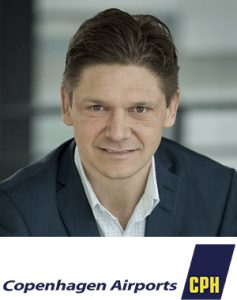 Kristoffer Plenge-Brandt with Copenhagen Airports logo
