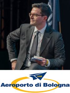 Nicola Gualandi with Aeroporto di Bologna logo