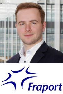 Johannes Bestgen with Fraport logo