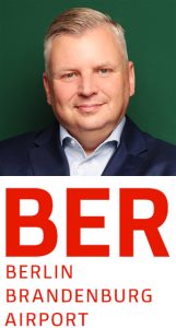 Oliver Braun with Berlin Airport logo