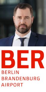 Thomas Hoff Andersson with Berlin Brandenburg Airport logo