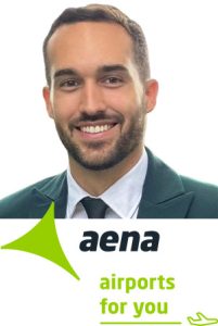 Pablo Lopez Loeches with Aena logo