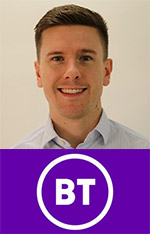 Chris Kelly with BT logo