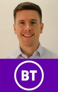 Chris Kelly with BT logo