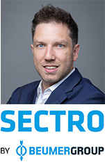 Gernot Pöechgraber with Sectro BeumerGroup logo