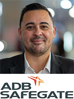 Juan Somozas with ADB Safegate logo