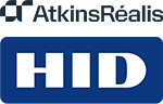 AtkinsRealis and HID logos